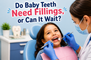 Dental fillings for kids explained during a pediatric dental visit.